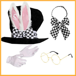 Oreilles de lapin de pâques chapeau haut magicien fête de pâques décoration ensemble oreilles de lapin chapeau carnaval noeud papillon - Product Image 2