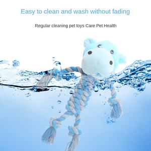 Snowspaws Çevre Dostu %100 Tavuk Aromalı Hayvan Figürlü Peluş Pamuk Halatlı Isırma Oyuncağı Diş Temizliği İçin Köpek Oyuncağı - Product Image 4