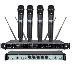 Microfono wireless UHF professionale AD4Q a 4 canali per palco, chiesa, matrimonio, eventi e karaoke - Product Image 1