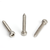 Tornillo autorroscante de cabeza cilíndrica de cabeza moleteada Allen de acero inoxidable