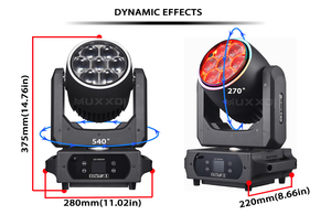 Projecteur à tête mobile LED Bee Eye 7X40W, sans fil, DMX512, pour mariage, fête, discothèque, DJ, effets de scène - Product Image 4
