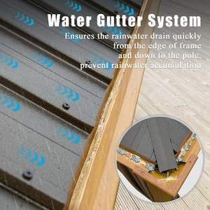 लक्जरी एल्यूमीनियम हार्डटॉप गैज़बो उच्च गुणवत्ता वाले पेगोआ बाहरी मंडप गज़ेबो गार्डन डबल पॉलीकार्बोनेट छत मंडप - Product Image 5