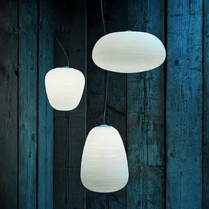 북유럽 현대 디자이너 램프 단일 헤드 물고기 라인 유리 펜던트 램프