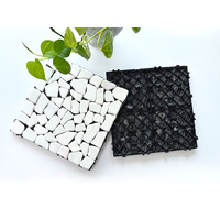 Dalles de galets de rivière naturelles à découpe plate emboîtables pour mosaïque, idéales pour la décoration d'hôtels
