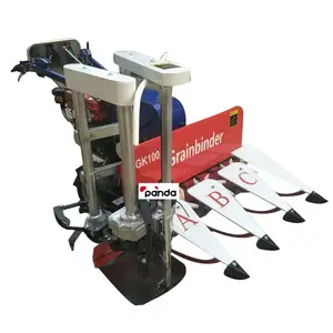 Mini Combine Harvester Gasoline Hand Walking Type Cutting Machine Small Corn Stalk Soybean Sesame Harvester