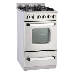 OEM inteligente independiente 4 quemador de Gas horno de acero inoxidable gama de Gas y estufa de Cocina eléctrica horno estufa de Gas con horno y Gril