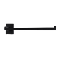 Ensemble d'accessoires de salle de bain en acier inoxydable noir mat, luxe, 6 pièces, support, étagère, fabriqué en Chine, décoration de salle de bain, bambou
