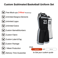 Uniformes de Baloncesto Personalizados en Blanco y Negro para Hombre, Conjunto de Uniforme de Baloncesto Transpirable con Sublimación Completa para el Día del Partido y Entrenamiento