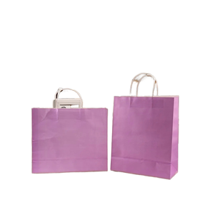 Ventes en gros de sacs en papier kraft jetables biodégradables écologiques en fourrure marron pour vêtements de luxe personnalisés - Product Image 1