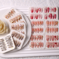 TSZS 10 pièces presse à la main sur les ongles couverture complète couleur rose nue conception de cercueil manucure faux ongles pour femmes bouts d'ongles artificiels