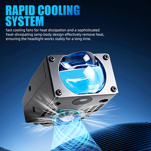 Automotive motorcycle led grille driving working fog <b>light</b> 43w mini size white yellow color led <b>projector</b> lens headlight kits - Product Image 4