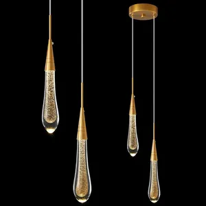 Sanxiang Sáng Tạo Treo Đèn trần cao khách sạn phòng khách tùy chỉnh mặt dây đèn cầu thang K9 Đèn Chùm Pha Lê - Product Image 3