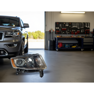 Faro Halógeno para Grand Cherokee 2014-2016, Lado Derecho, Negro, Repuesto Nuevo, Sistema de Iluminación Automotriz de 12V, P1646 - Product Image 1