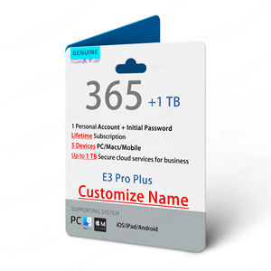 Tikeys 24/7 Chat 365 E3 Pro Plus Personnaliser le nom Compte à vie 1 To de stockage cloud pour 5 appareils PC/Mac En stock Livraison rapide - Product Image 1