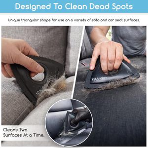 Triangle Pet Hair Remover Brush Reusable Silicone Carpet Lint Remover Tool for Car <b>Seat</b> Sofa <b>Dog</b> Fur Cleaning - Product Image 4