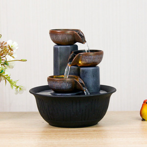 Small Desktop Fountain Water Feature For Living Room Office Desk Decoration Eco Friendly Handmade 110-230V - Product Image 1