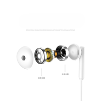 Nikmati earphone konektor tipe-c dengan kabel 1m & kontrol Volume earphone musik berkabel Noise Cancelling