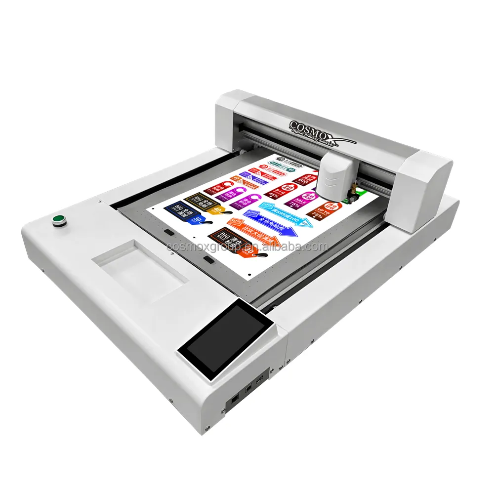 Mini máquina de corte plana automática A3 + Máquina de corte Etiqueta adhesiva de vinilo