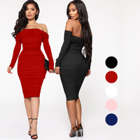 Ropa de moda para mujer Vestido de malla de un hombro Vestido de fiesta sin espalda de club de mujer sexy