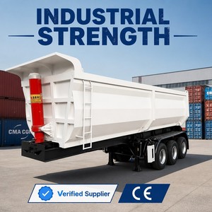 Remorque benne basculante professionnelle - Benne basculante blanche durable pour le <span class=keywords><strong>transport</strong></span> de sable et de gravier - Product Image 1