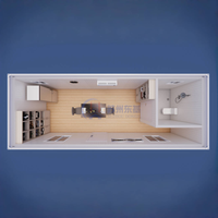 Maison préfabriquée de luxe mobile modulaire en conteneur blanc respirant de 20 pieds et 40 pieds, 1 chambre, cuisine, salle de bain, extérieur, centre commercial, maison