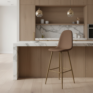 Chaises de salle à manger en cuir de luxe léger, design moderne, siège rembourré doux, tabourets de <span class=keywords><strong>bar</strong></span> élégants pour comptoir de <span class=keywords><strong>bar</strong></span> - Product Image 1