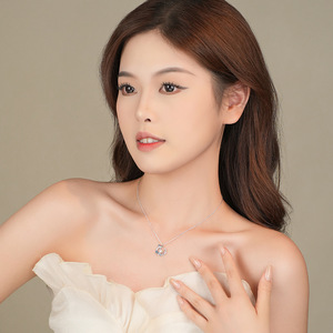 S925 <b>Sterling</b> <b>Silver</b> Dolphin <b>Pearl</b> Zircon <b>Necklace</b> Cold Tone Atmosphere Niche Exquisite Ladies Temperament Clavicle Chain - Product Image 4