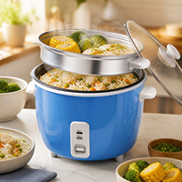 Cuisinière à riz électrique multifonction en acier inoxydable de 0,6 L à 2,8 L avec contrôle mécanique du minuterie pour une cuisson rapide, utilisation domestique portable