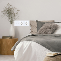 Prise murale USB Type-C Prises UE Double prise verre France Triple prise de courant murale