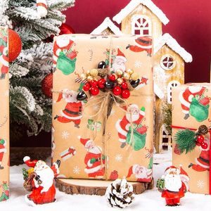 Rollo de Papel de Regalo Navideño de Santa Claus, 17 Pulgadas x 33 Pies, Papel Kraft Reciclable para Envolver Regalos Navideños - Product Image 6