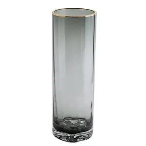 Vaso de vidro para desenho, luz nórdica, ouro, flor reta, vaso de vidro, decorativo, venda imperdível
