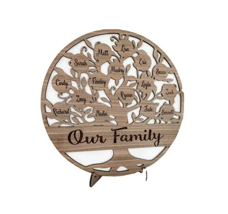 SLT New Personalized Mothers Day Gift Generation family tree Gift for mom Grandma Grandparents Day gift wooden family tree