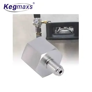 Адаптер Kegmaxs CO2, миниатюрный регулятор для домашнего пивоварения, сосуд для пива от 6ACME-6G до 3/8-24unf, шариковый замок, бочка для чистки