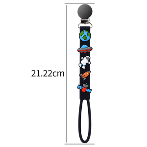 Nouveau cadeau de noë<span class=keywords><strong>l</strong></span> mignon personnalisé réutilisable en Silicone de qualité alimentaire Clips factices bébé accessoires tétines sucette chaîne Clips ensemble - Product Image 4