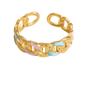 Heart Shape <b>Gold</b> Plated <b>Bracelet</b> For Women Colorful Enamel Jewelry Gift Fashion Accessory - Product Image 5