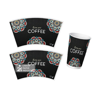 Gobelets en papier jetables écologiques de qualité alimentaire imperméables à une face, revêtus de PE, 135-350 g/m², pour café, thé, bière, boissons