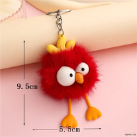 Porte-clés en peluche super mignon et doux en forme de loutre ou de canard, pendentif pour clés de voiture, petite poupée en peluche, breloque pour sac d'école et sac à dos