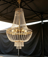 Lustre LED moderne doré pour mariage, suspension décorative, vente directe usine RHD