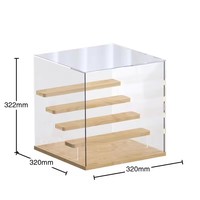 Moderner Nachhaltiger Multifunktionaler Action-Figuren Aufbewahrungswürfel Organizer Staubdichter Schutz Vitrine Holz-Etagen Klares Acryl