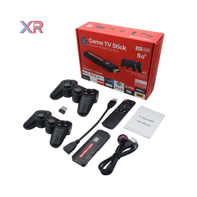 Dual System Game Stick 8K HD Output Support TV System Classic Retro Gaming Console Portable Video Game Consoles 64GB 10000 Games