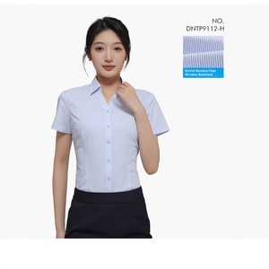 <span class=keywords><strong>Chemise</strong></span> d'été personnalisable à manches courtes pour <span class=keywords><strong>femme</strong></span>, en fibre de bambou, séchage rapide, <span class=keywords><strong>sans</strong></span> <span class=keywords><strong>repassage</strong></span>, style décontracté chic, vente en gros - Product Image 3