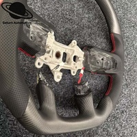 Volant de course en fibre de carbone personnalisé compatible avec Dodge Challenger Charger SRT 2015-2019, volant de course LED RPM