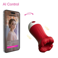 Big Mouth Trainer APP Fernbedienung Vibration Aufladbarer Männlicher Masturbationsbecher Flugzeugbecher Elektrisches Sexspielzeug für Männer