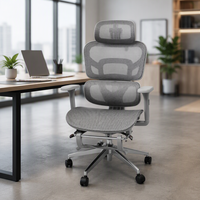 Chaise de bureau exécutive ergonomique pivotante en maille intégrale, confortable et moderne, avec dossier haut, pour ordinateur, vente en gros
