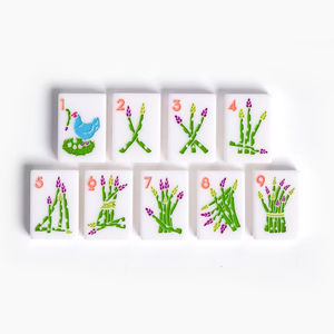 Fichas de Mahjong Unisex Personalizables en Estilo Moderno Contemporáneo, Color Rojo Rosa, para Cuatro Jugadores, Uso Familiar - Product Image 3