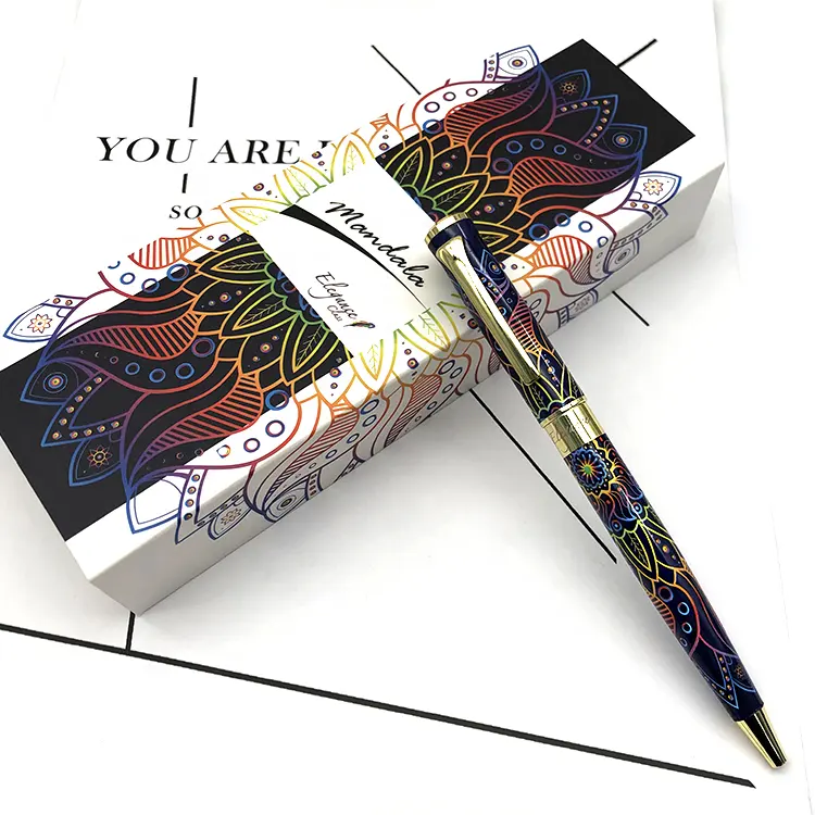 Juego de bolígrafos de metal personalizados, set de bolígrafos de regalo con caja