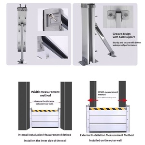 Barrière de protection contre les inondations en alliage d'aluminium pour garage, atelier, mur - Porte étanche pour usage domestique - Product Image 3