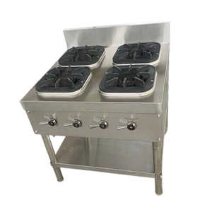 Cuisinière à gaz commerciale RUITAI en acier inoxydable à 4 brûleurs avec allumage électronique et support pour <span class=keywords><strong>wok</strong></span> chinois - Product Image 3