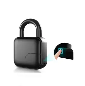 Tuya Usb Rechargeable Fingerprint Padlock Waterproof Smart Cabinet Lock Bag Luggage furniture door locks