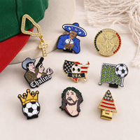 Pins Esmaltados de Sombrero Mexicano con Logotipo Personalizado al por Mayor, Broches y Insignias de Metal Electrochapado de Estilo Moderno y Antiguo